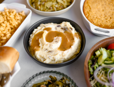 holiday meal spread