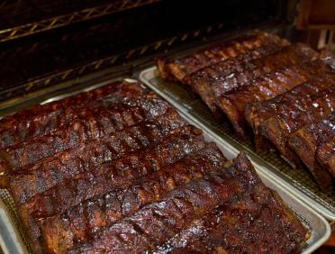 Ribs freshly off the smoker